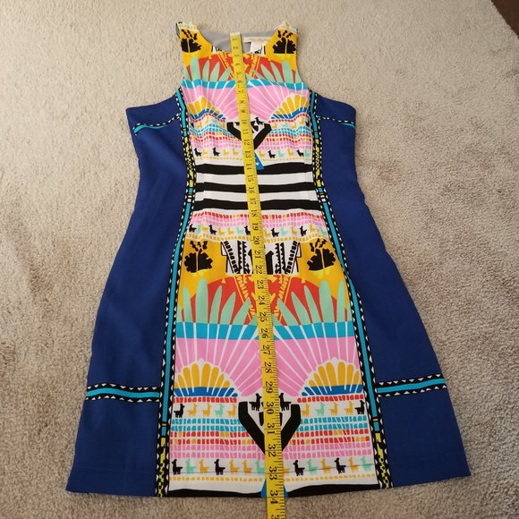 NWT Mara Hoffman Navy Sunrise Llama Alpaca Mini Dress, Size 2 - Picture 14 of 16